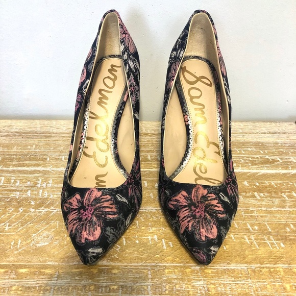 Sam Edelman Floral Style Heels sz 8 - Picture 1 of 7